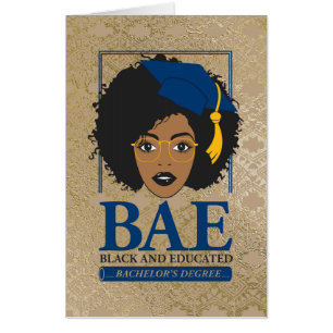 BAE Black and Educated Bachelor's Graduation Jumbo Card