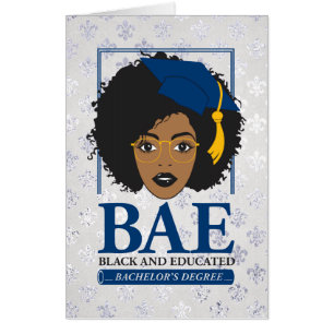 BAE Black and Educated Bachelor's Graduation Jumbo Card