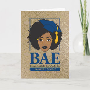 BAE Black and Educated Master's Degree Graduation Card