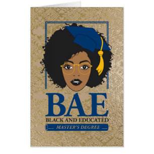 BAE Black and Educated Master's Graduation Jumbo Card