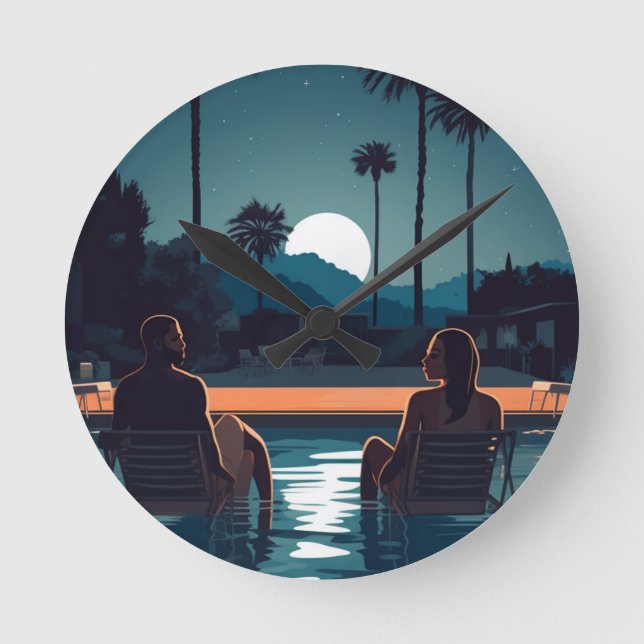  BAE-CATION #4 POSTCARD ROUND CLOCK (Front)