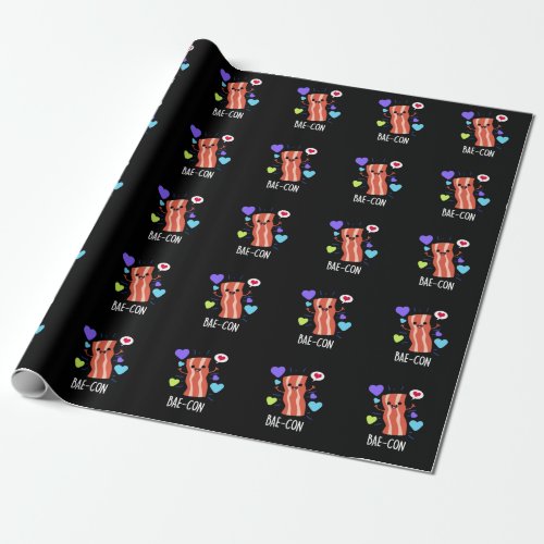 Bae_con Funny Bacon Pun  Wrapping Paper