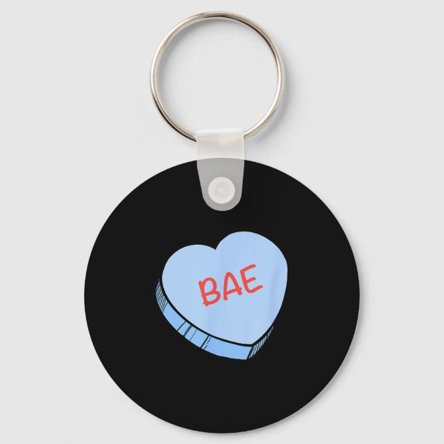 “bae” Conversation Hearts Valentine’s Day  Keychain (Front)