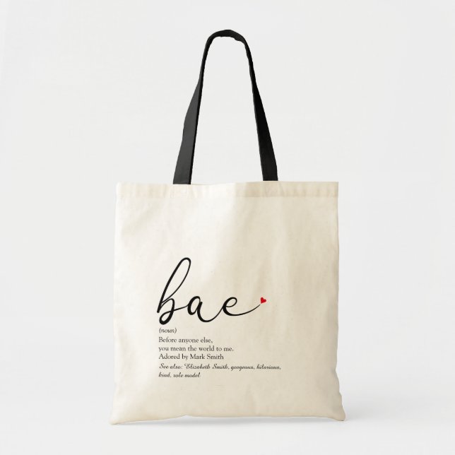 Bae Definition Before Anyone Else Tote Bag (Front)