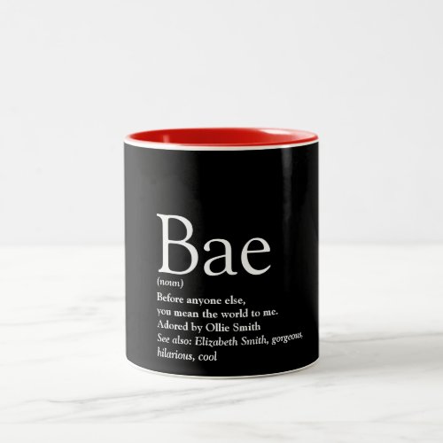Bae Definition Boyfriend Girlfriend Wife Husband Two_Tone Coffee Mug