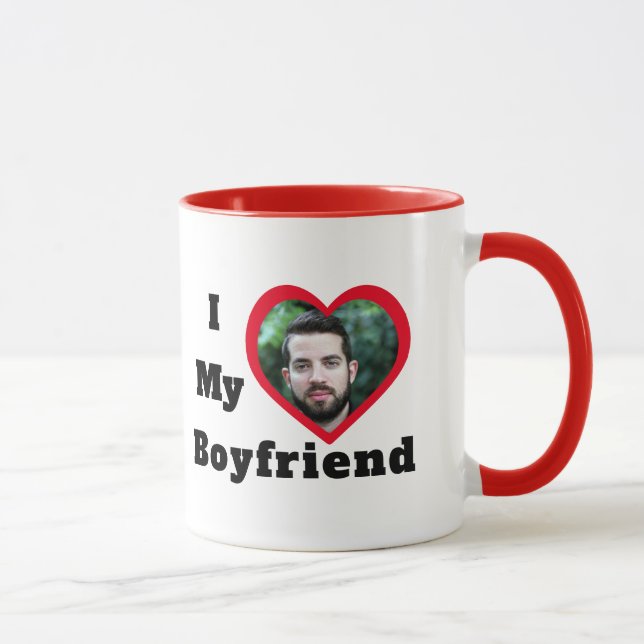 Bae Personalized Custom Photo I Love My Boyfriend Mug (Right)