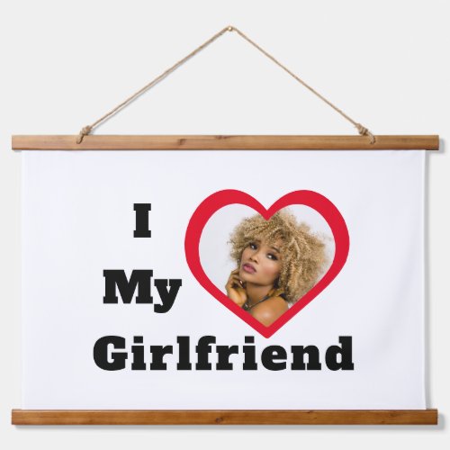 Bae Personalized Custom Photo I Love My Girlfriend Hanging Tapestry