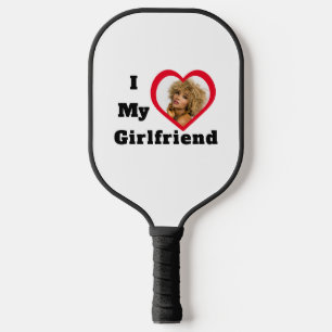 Bae Personalized Custom Photo I Love My Girlfriend Pickleball Paddle