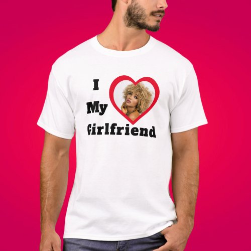 Bae Personalized Custom Photo I Love My Girlfriend T_Shirt