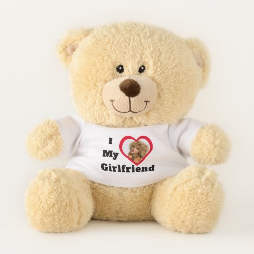 Bae Personalized Custom Photo I Love My Girlfriend Teddy Bear