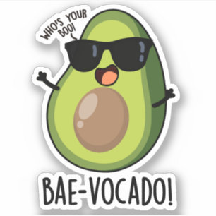 Bae-vocado Funny Avocado Pun Sticker