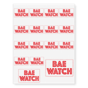 Bae watch funny bay watch movie reference temporary tattoos