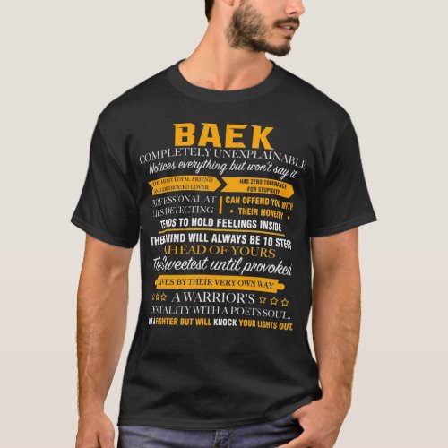 BAEK completely unexplainable T_Shirt