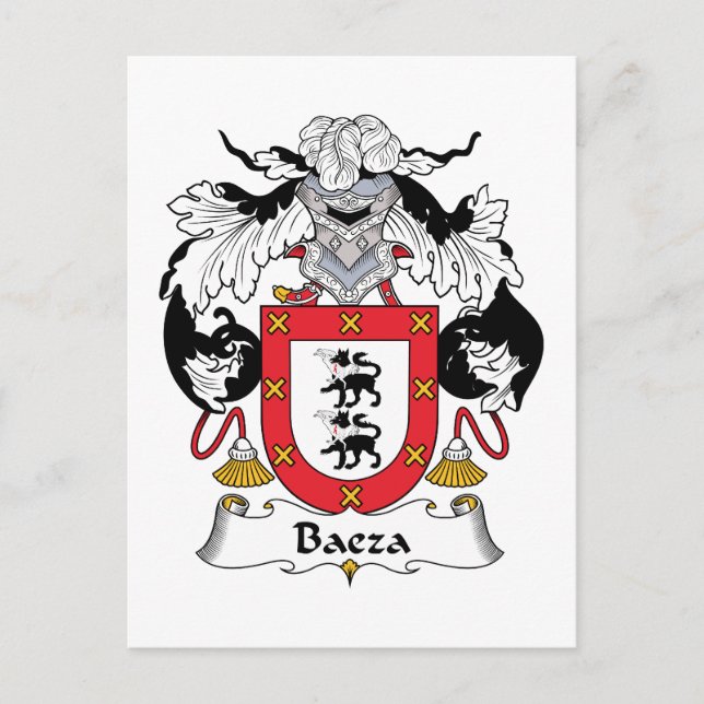 Baeza Family Crest Postcard (Front)