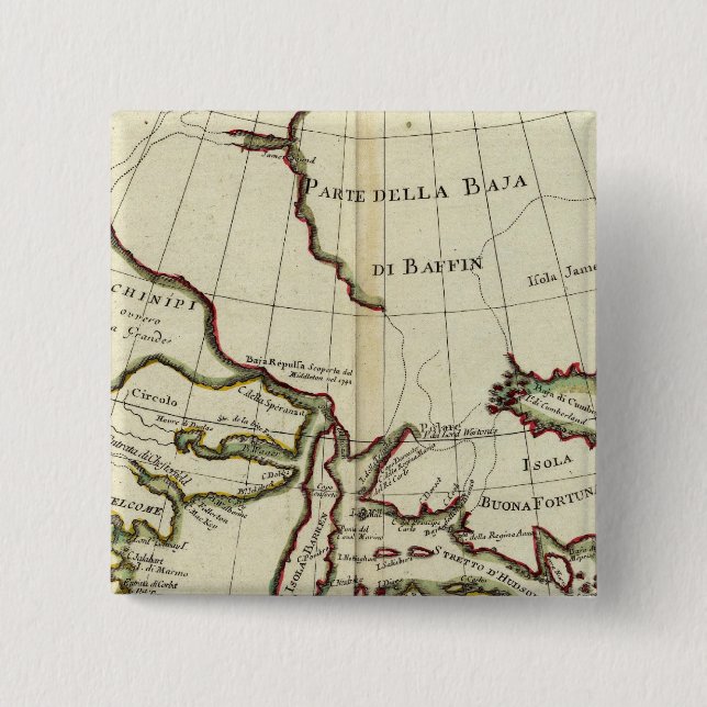 Baffin Bay North Atlantic Ocean Pinback Button (Front)