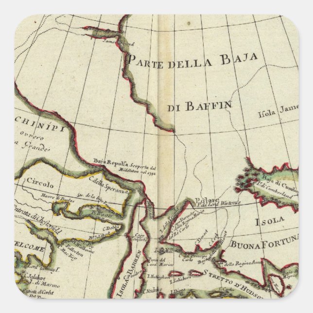 Baffin Bay North Atlantic Ocean Square Sticker (Front)