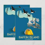 Baffin island map Canada travel poster (Front/Back)