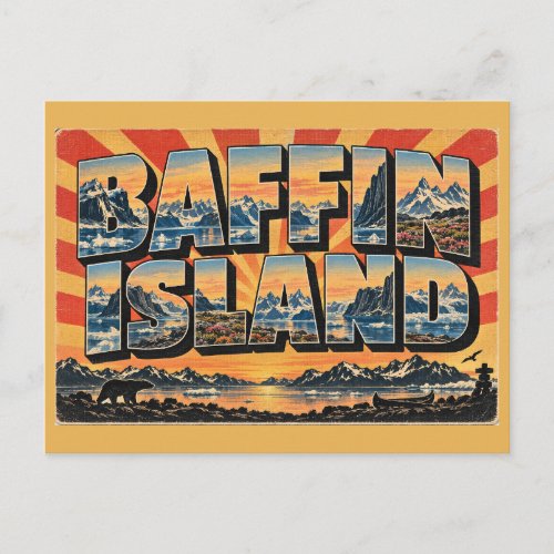Baffin Island NU Fjords Mountains Arctic Art Postcard