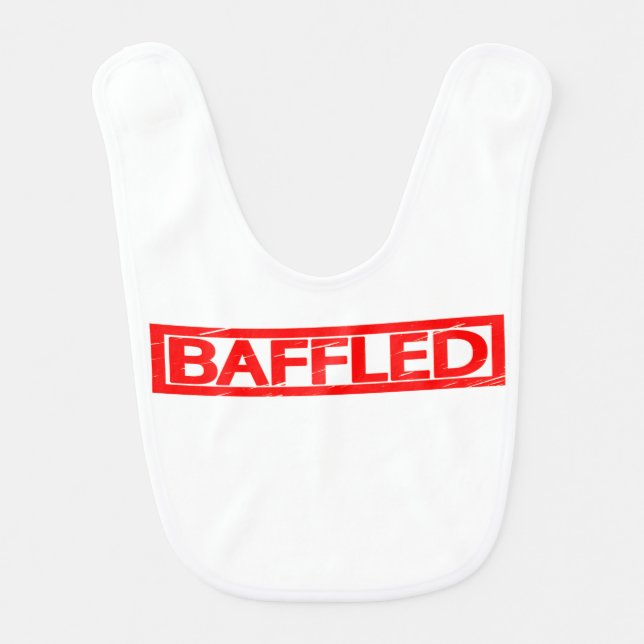 Baffled Stamp Baby Bib (Front)