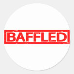 Baffled Stamp Classic Round Sticker