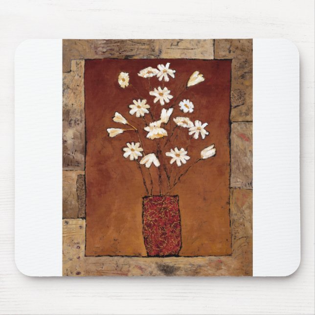 BAG12 White Flowers.tif Mouse Pad (Front)