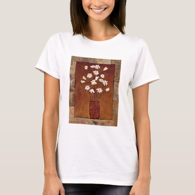 BAG12 White Flowers.tif T-Shirt (Front)
