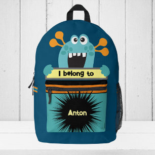 Bag Buddy Aqua Monster Personalized Backpack