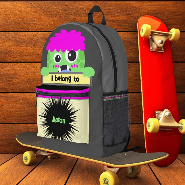 Bag Buddy Green Monster Personalized Backpack (Creator Uploaded)