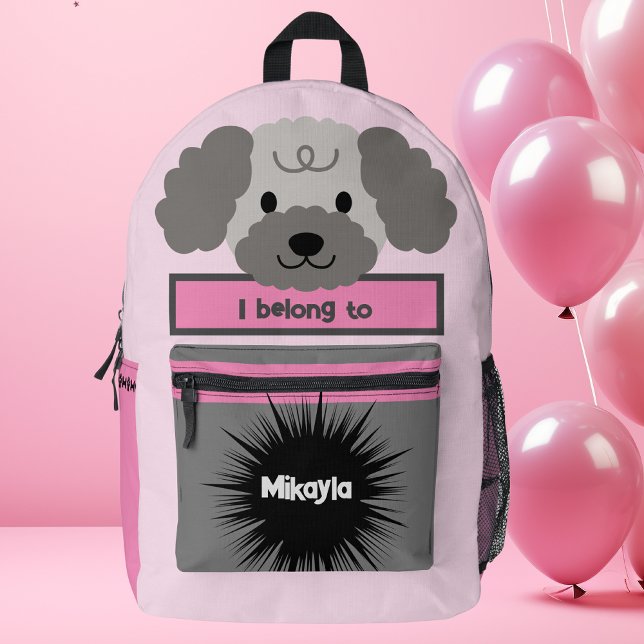 Bag Buddy Poodle Dog Personalized Backpack (Creator Uploaded)
