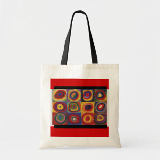 Bag-Classic Art-Kandinsky-Concentric Circles & Sq Tote Bag