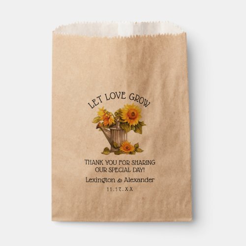Bag For Sunflower Seeds Wedding Guest Favor 