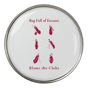 Bag Full of Excuses Funny Golf Lover Gift Ball Marker