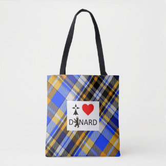 Bag I love Dinard and tartan