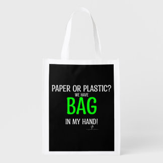 Bag In Hand Lime Pers. Reusable Groc. Bags