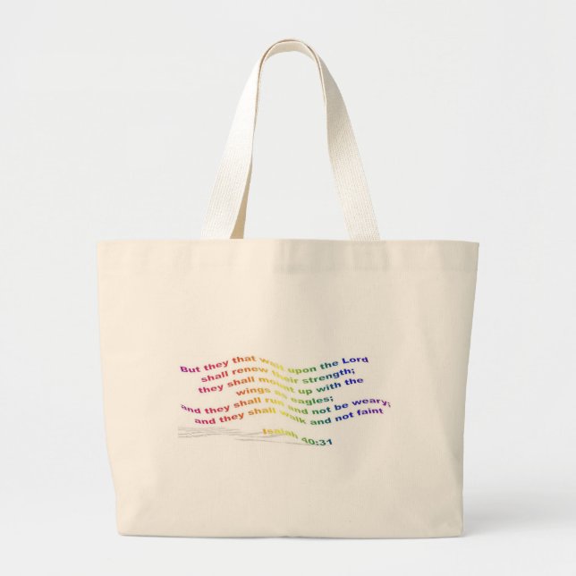 Bag: Isaiah 40:31 Large Tote Bag (Front)