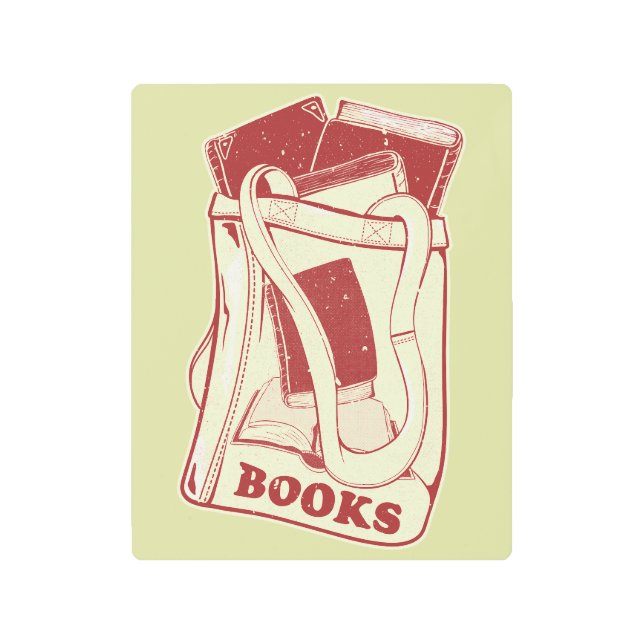 Bag of books I love to read Metal Print (Front)