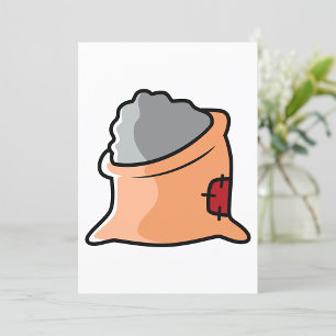 Bag of Cement Construction Material Invitation