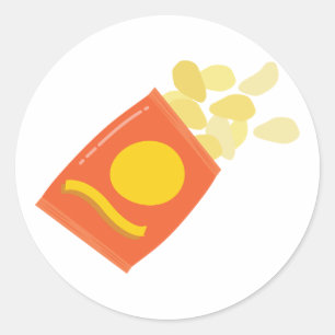 Bag of Chips Classic Round Sticker