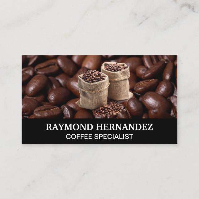 Bag of Coffee Beans Business Card (Front)