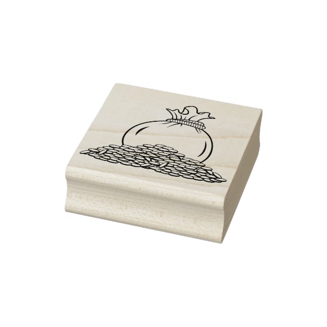 bag of coins art stamp (Stamp)