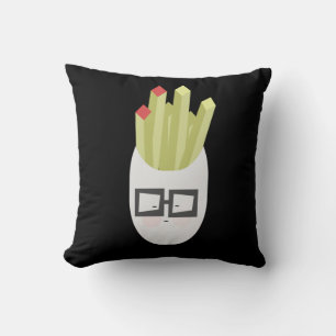 Bag of Fries Cute Cartoon   Throw Pillow