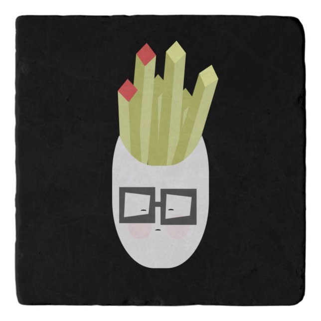 Bag of Fries Cute Cartoon  Trivet (Front)