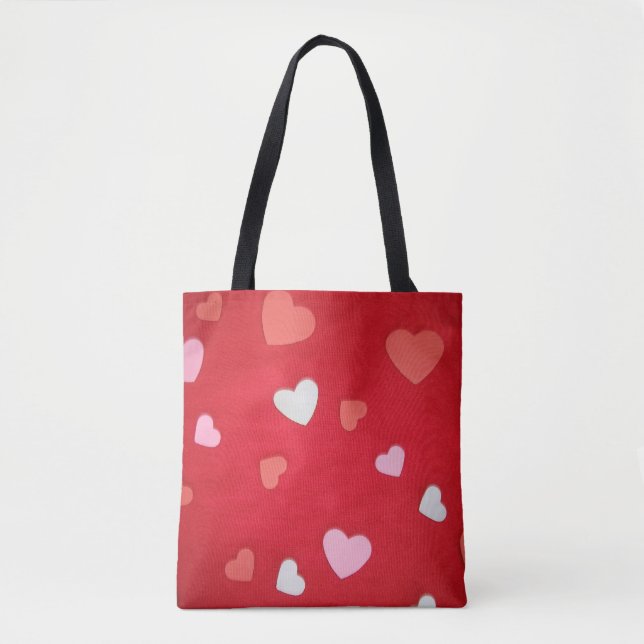 "Bag of Hearts" Tote Bag (Front)