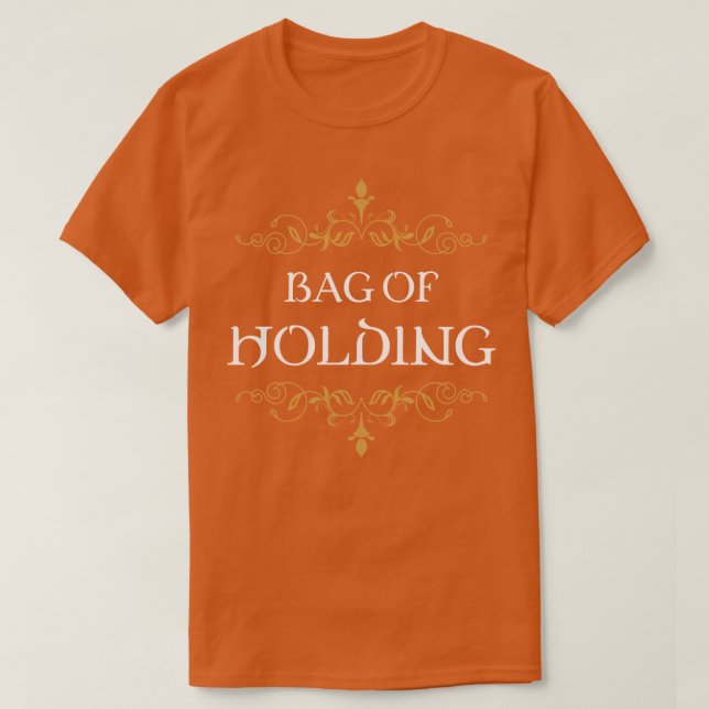 Bag of Holding Tabletop RPG Addict T-Shirt (Design Front)