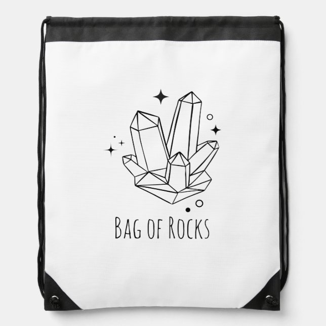 Bag of Rocks Drawstring Backpack (Front)