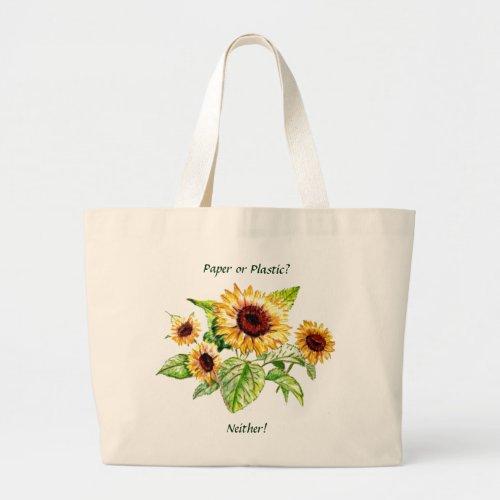 Bag Sunflowers Large Tote Bag