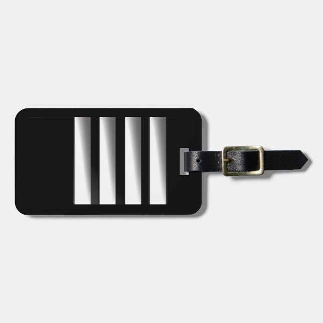 Bag Tag - Captain - Silver Stripes (Front Horizontal)