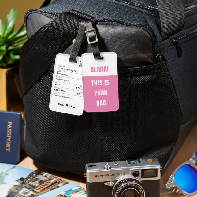BAG TAG - <Custom name> This is your bag (Front & Back)