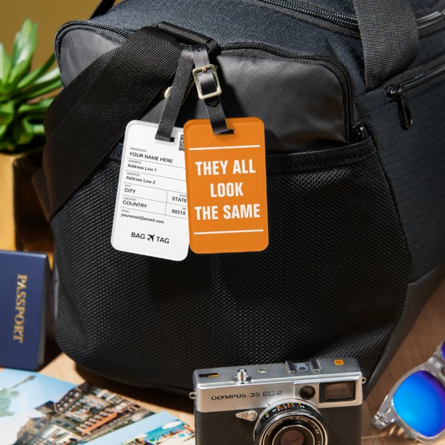 BAG TAG - They all look the same. (Front & Back)