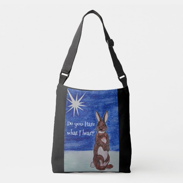 Bag with Christmas bunny and star (Front)